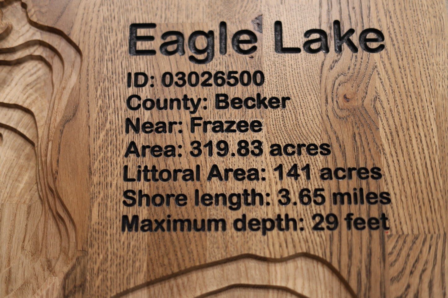 Eagle Lake 2.5D - Solid White Oak 24"x24"